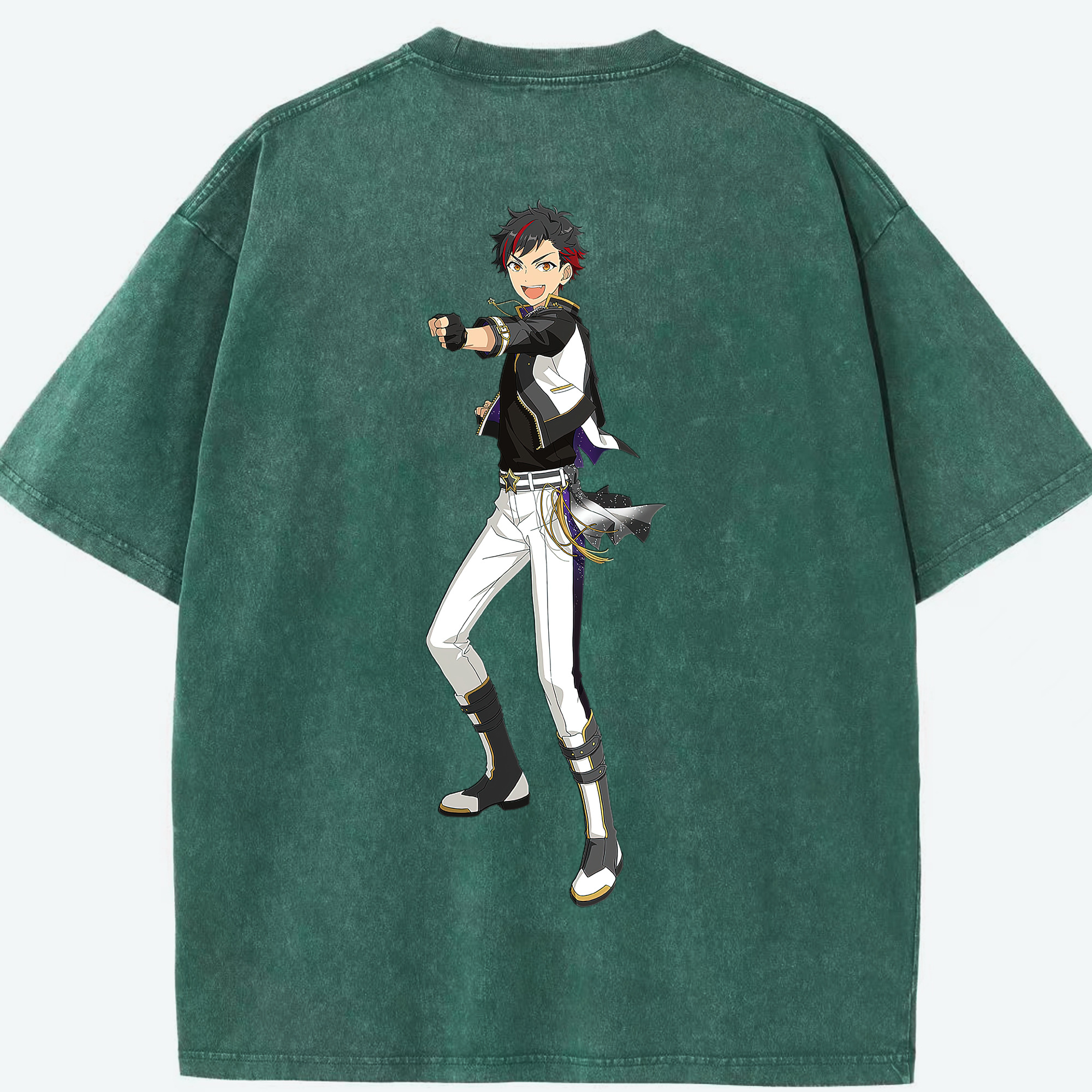 （画像用） あんさんぶるスターズ! Ensemble Stars 綿100% ヴィンテージ風 半袖Tシャツ（背面プリント）